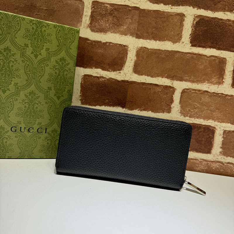 グッチ 長財布 メンズ 人気 グッチ GUCCI ロゴ ジップアラウンドウォレット 771154 AABXM 1000 ブラック - 画像 (4)