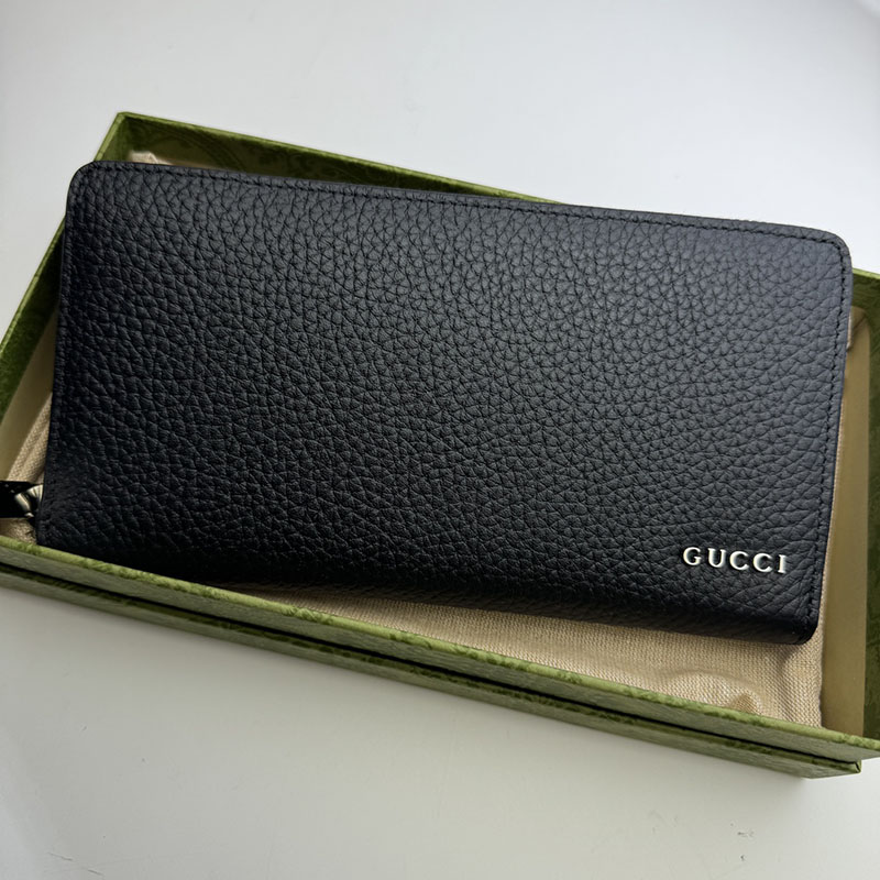 グッチ 長財布 メンズ 人気 グッチ GUCCI ロゴ ジップアラウンドウォレット 771154 AABXM 1000 ブラック - 画像 (3)
