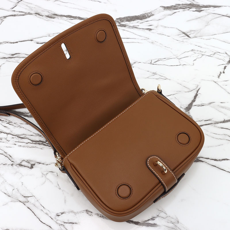 ミニショルダーバッグ 人気ブランド グッチ GGエンブレム ミニショルダーバッグ 815211 FAD6L 9758 ベージュ&ダークブラウン ゴールド金具 - 画像 (4)