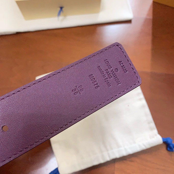 最高級ルイヴィトンスーパーコピー ルイヴィトンベルトコピー ルイヴィトン 新作 ベルト メンズ 2515303 VIOLET FONCE レザー ゴールド金具 - 画像 (2)