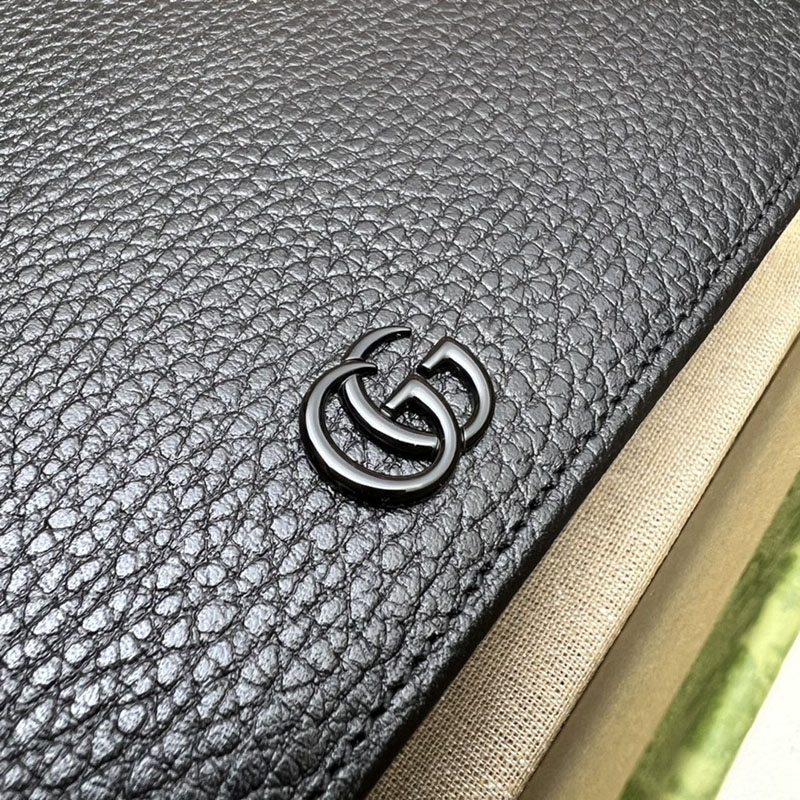 グッチ GGマーモント レザー ミニ チェーンバッグ 497985 CAO0G 1000 ブラック グッチ チェーンバッグ アウトレット - 画像 (5)