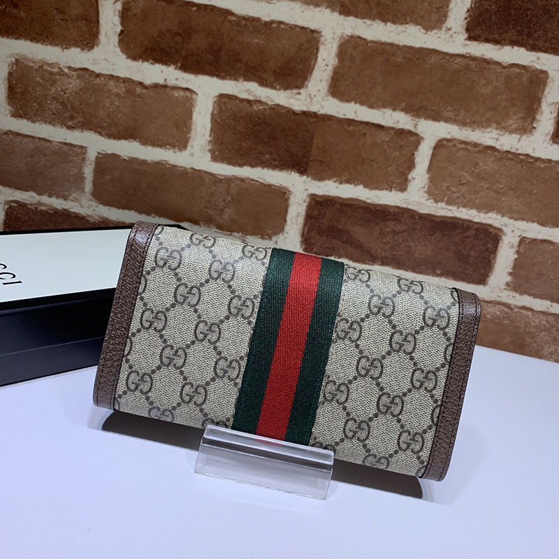 グッチ 長財布 レディース 人気 グッチ オフィディア GG コンチネンタルウォレット 523153 96IWG 8745 ベージュ/エボニー - 画像 (4)