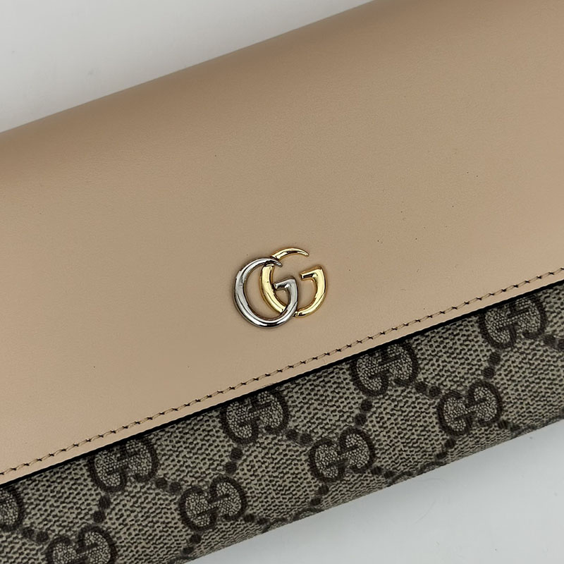 グッチ ダブルG コンチネンタルウォレット 795627 AADQE 5741 ベージュ&エボニー グッチ 財布 持ってる 女 - 画像 (3)
