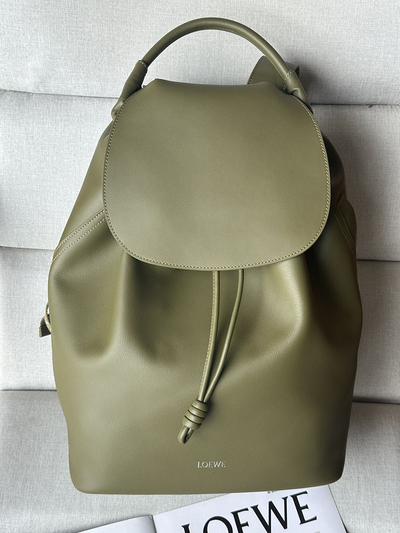 ロエベ リュック アウトレット LOEWE フラメンコ-バックパック B411FLKX01-8795 オリーブ - 画像 (9)