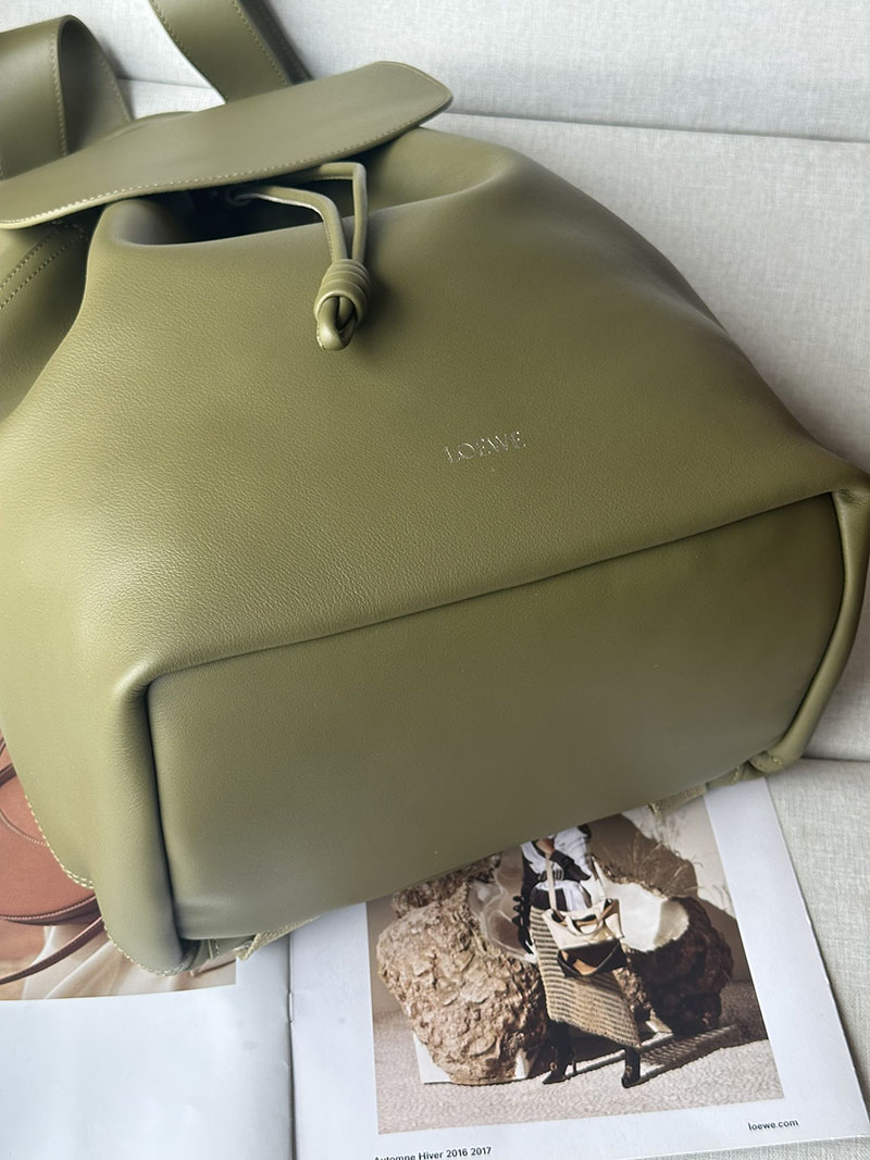 ロエベ リュック アウトレット LOEWE フラメンコ-バックパック B411FLKX01-8795 オリーブ - 画像 (3)