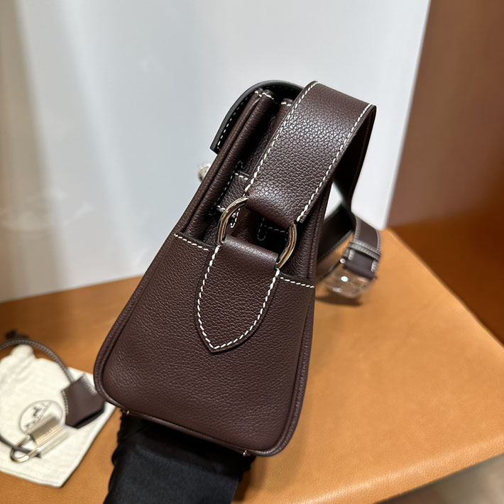 メッセンジャーバッグ メンズ 人気ランキング HERMES ケリーメッセンジャー ルージュセリエ エバーカラー シルバー金具 - 画像 (8)