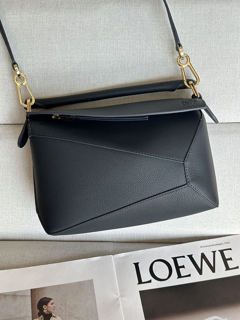 ロエベ バッグ アウトレット LOEWE パズルバッグ-スモール A510P60X77-5544 ディープネイビー ゴールド金具 - 画像 (7)