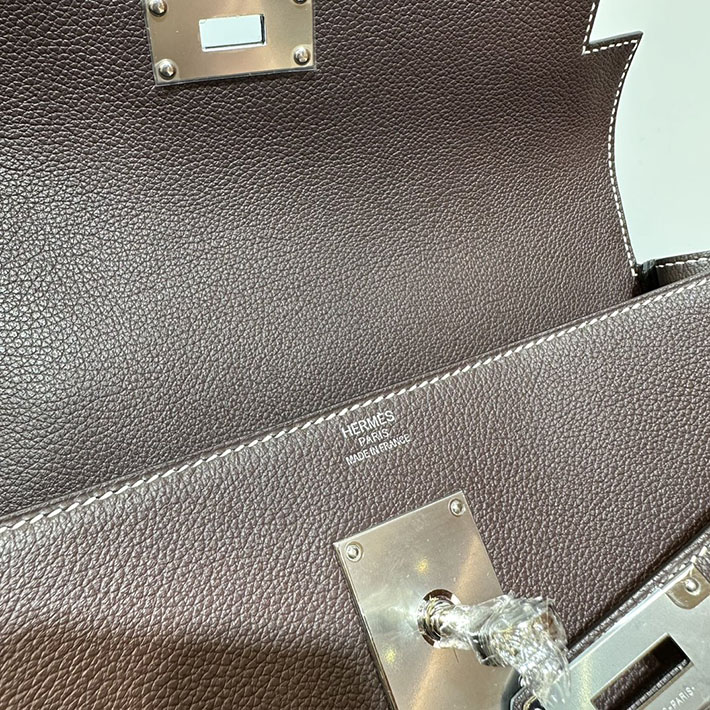 メッセンジャーバッグ メンズ 人気ランキング HERMES ケリーメッセンジャー ルージュセリエ エバーカラー シルバー金具 - 画像 (3)