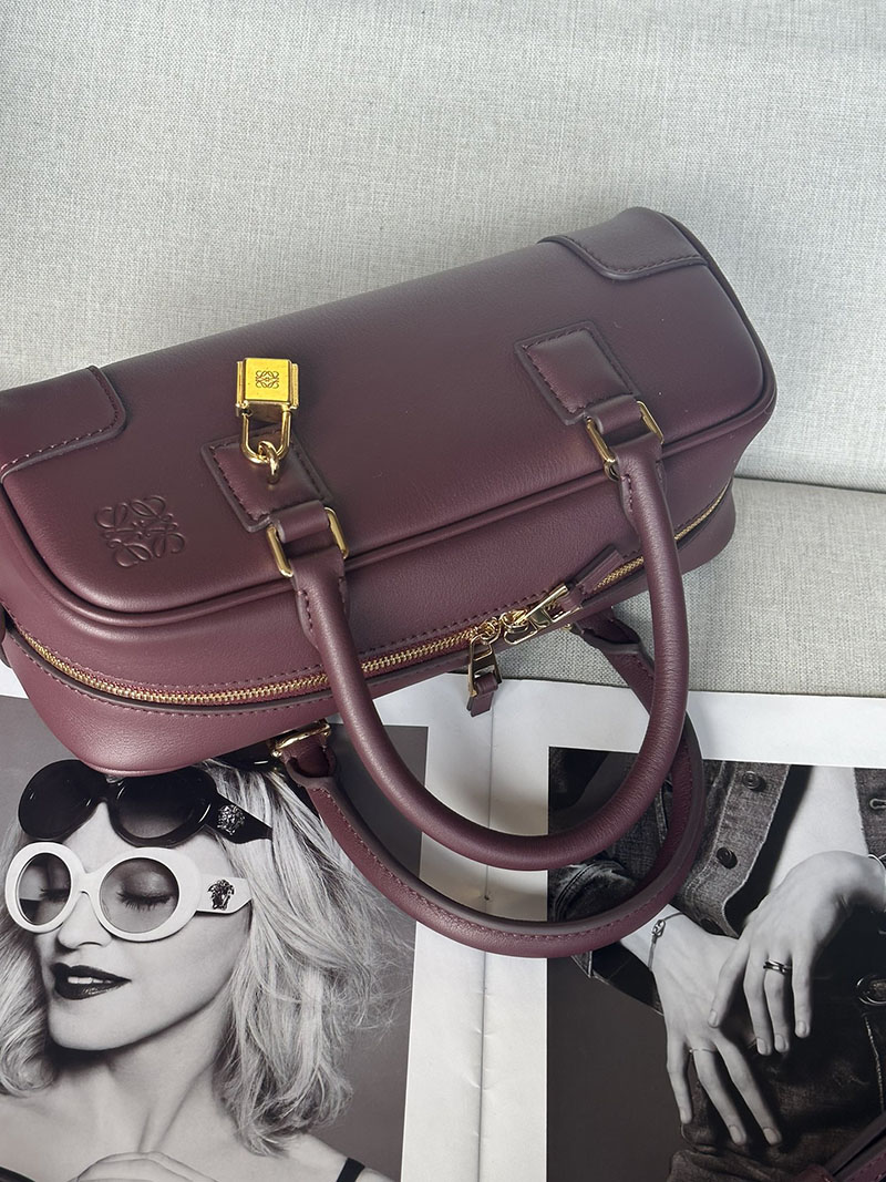 ロエベ バッグ 人気ランキング LOEWE アマソナ/アマソナ23-クロップド-バッグ A039N23X01-7240 ダークバーガンディ ゴールド金具 - 画像 (7)