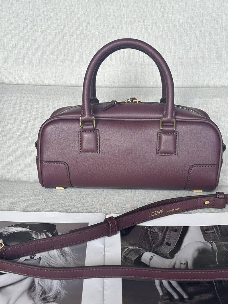 ロエベ バッグ 人気ランキング LOEWE アマソナ/アマソナ23-クロップド-バッグ A039N23X01-7240 ダークバーガンディ ゴールド金具 - 画像 (6)