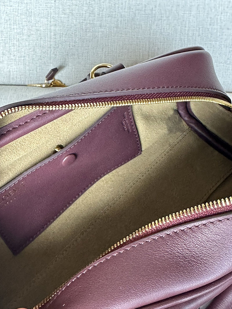 ロエベ バッグ 人気ランキング LOEWE アマソナ/アマソナ23-クロップド-バッグ A039N23X01-7240 ダークバーガンディ ゴールド金具 - 画像 (3)