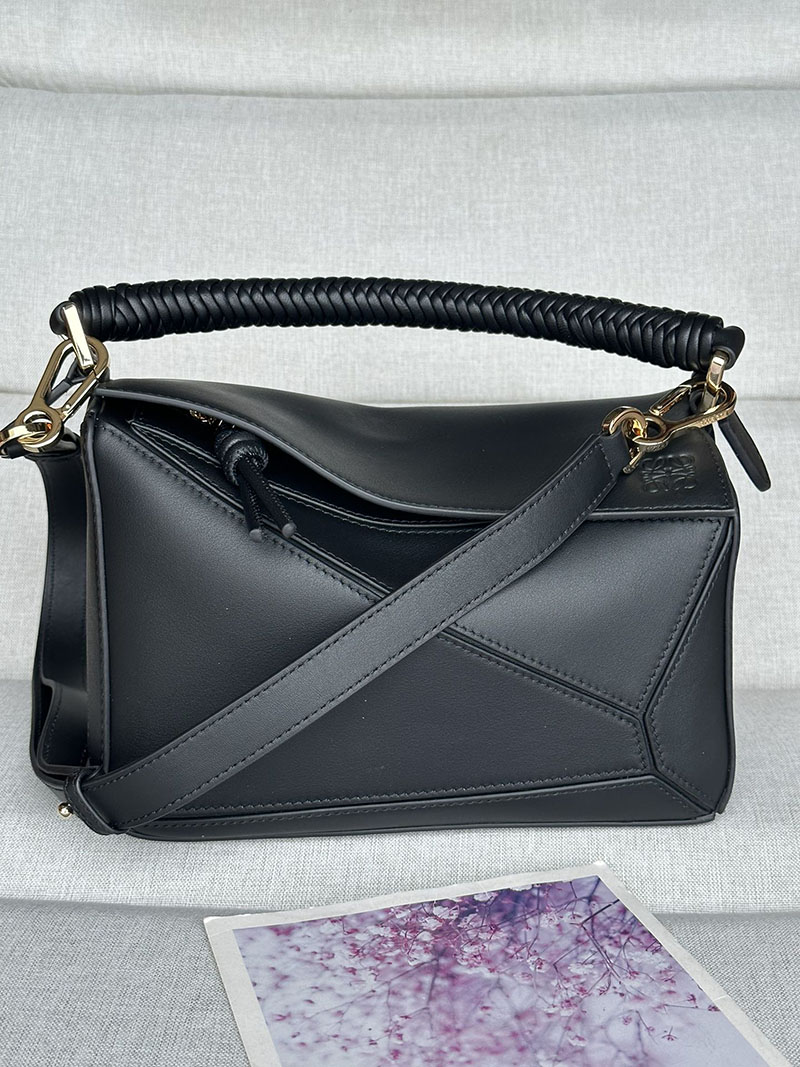 ロエベ 使いやすいバッグ LOEWE パズル/パズルバッグ-スモール A510S21XAE-1100 ブラック ゴールド金具 - 画像 (9)