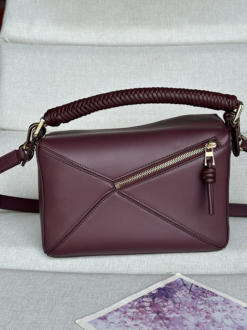 ロエベ 使いやすいバッグ LOEWE パズル/パズルバッグ-スモール A510S21XAE-7240 ダークバーガンディ ゴールド金具 - 画像 (7)