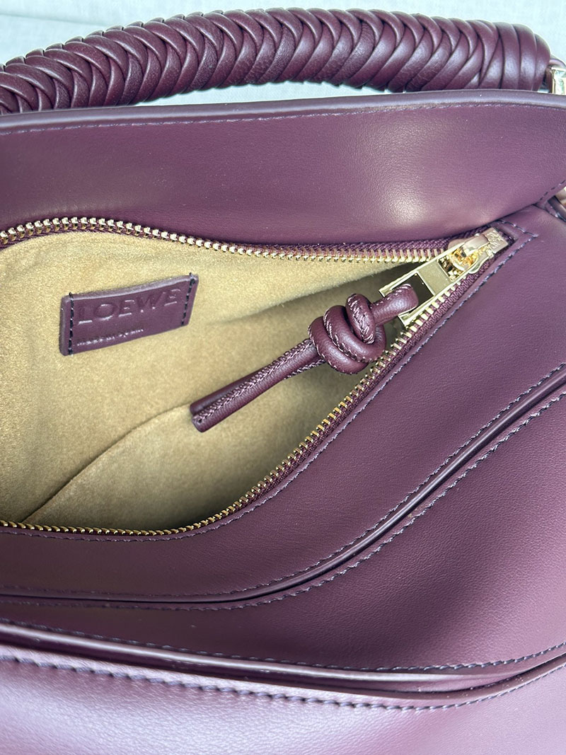 ロエベ 使いやすいバッグ LOEWE パズル/パズルバッグ-スモール A510S21XAE-7240 ダークバーガンディ ゴールド金具 - 画像 (3)