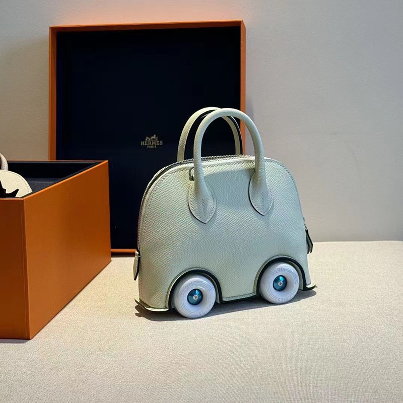 エルメス ボリードオンホイールズ ミニ シエル Bolide on Wheels Bag Mini ヴォーエプソン シルバー金具 2025定価 2513457 - 画像 (5)
