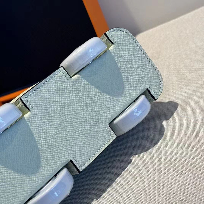 エルメス ボリードオンホイールズ ミニ シエル Bolide on Wheels Bag Mini ヴォーエプソン シルバー金具 2025定価 2513457 - 画像 (2)