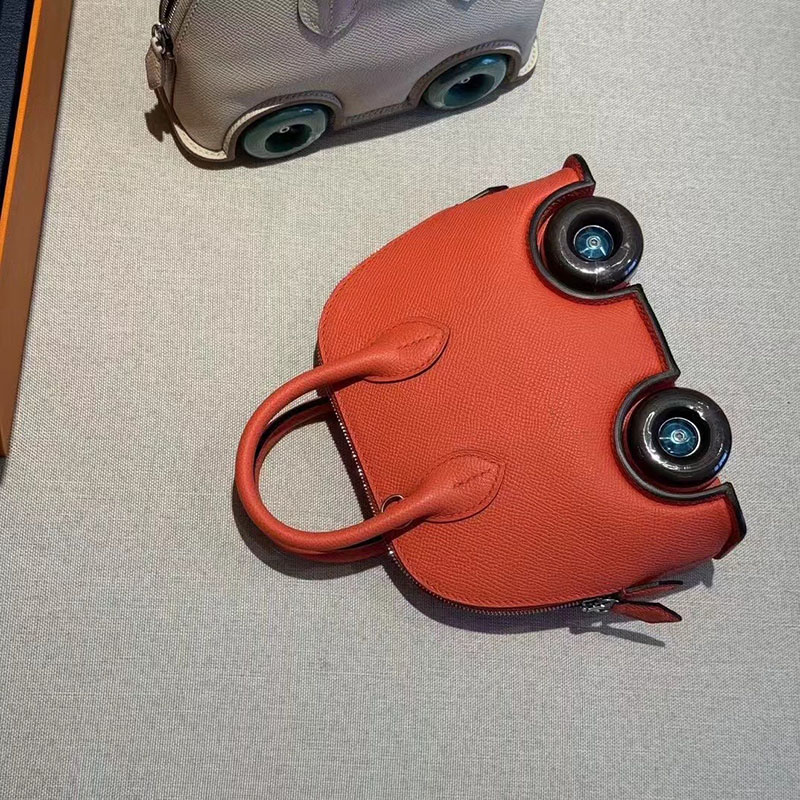 エルメス ボリードオンホイールズ ミニ ローズジャイプール Bolide on Wheels Bag Mini ヴォーエプソン シルバー金具 2513458 - 画像 (6)
