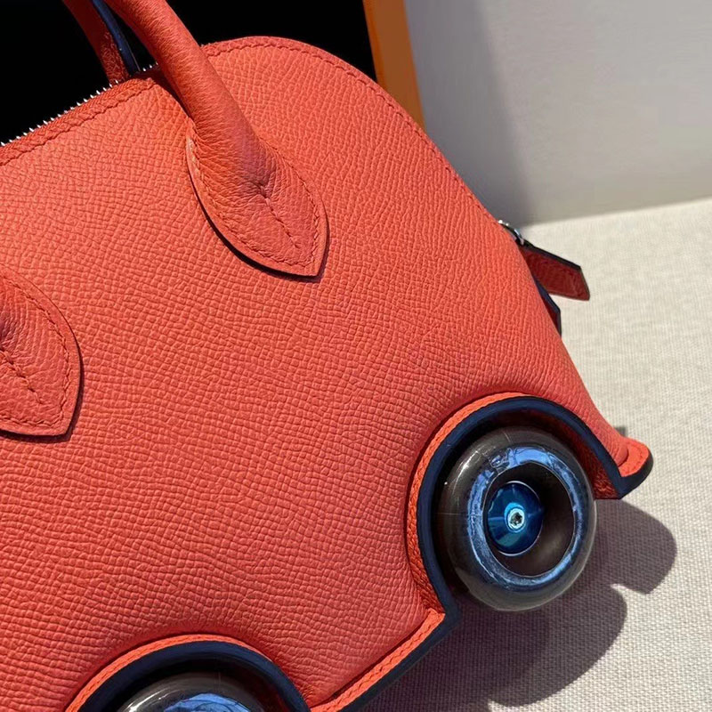 エルメス ボリードオンホイールズ ミニ ローズジャイプール Bolide on Wheels Bag Mini ヴォーエプソン シルバー金具 2513458 - 画像 (5)