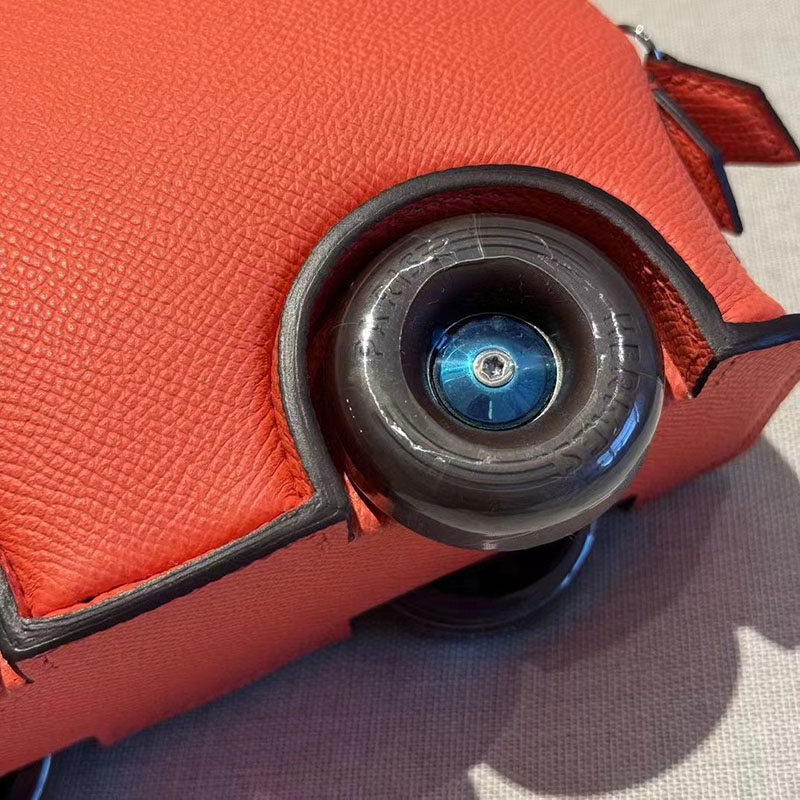 エルメス ボリードオンホイールズ ミニ ローズジャイプール Bolide on Wheels Bag Mini ヴォーエプソン シルバー金具 2513458 - 画像 (4)