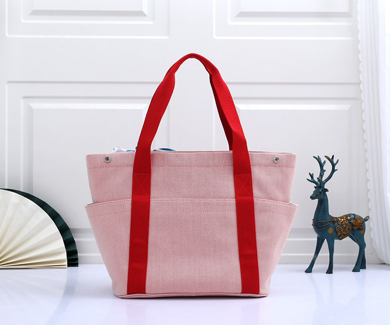 エルメス HERMES マザーズバッグ ローズコンフェッティ トワルアッシュ シルバー金具 2513467 エルメス トートバッグ キャンバス - 画像 (7)