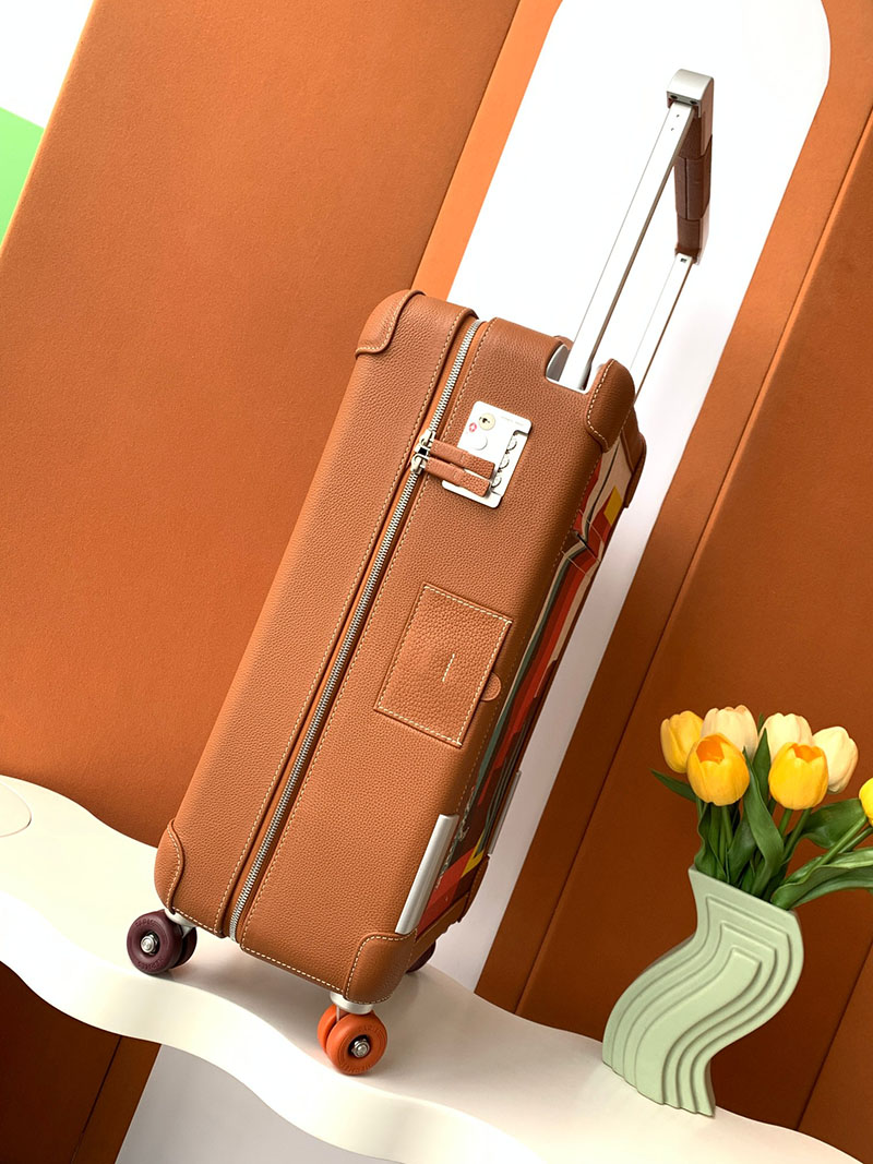 エルメス HERMES スーツケース キャリーバッグ 旅行バッグ ゴールド トゴ シルバー金具 2513512 エルメス スーツケース 定価 - 画像 (8)