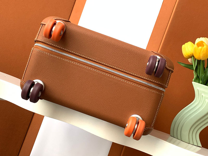 エルメス HERMES スーツケース キャリーバッグ 旅行バッグ ゴールド トゴ シルバー金具 2513512 エルメス スーツケース 定価 - 画像 (7)