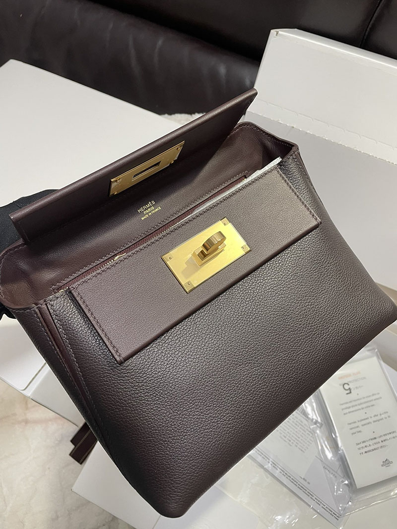 エルメス HERMES ミニ ヴァンキャトル エベンヌ ヴォー・ヴォリュプト/スイフト シルバー金具 2513518 エルメス 24/24 定価 - 画像 (4)