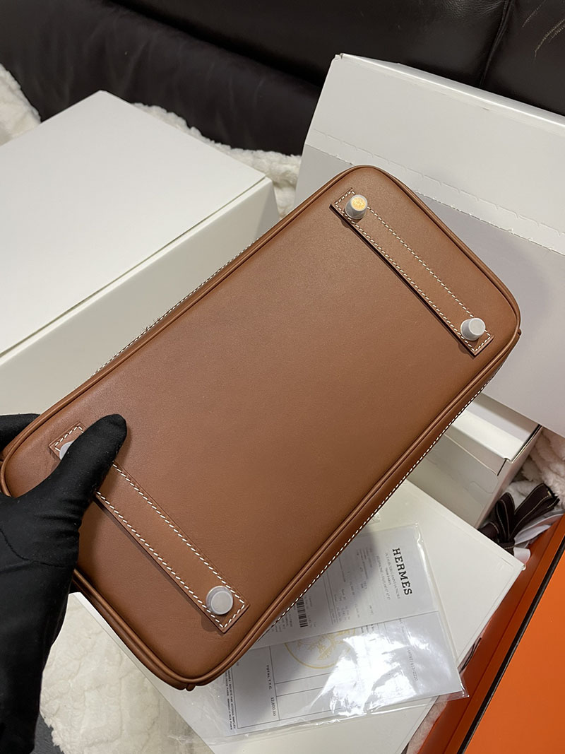 エルメス HERMES バーキン30 ゴールド スイフト/馬毛 シルバー金具 2513519 バーキン 入手困難 - 画像 (4)