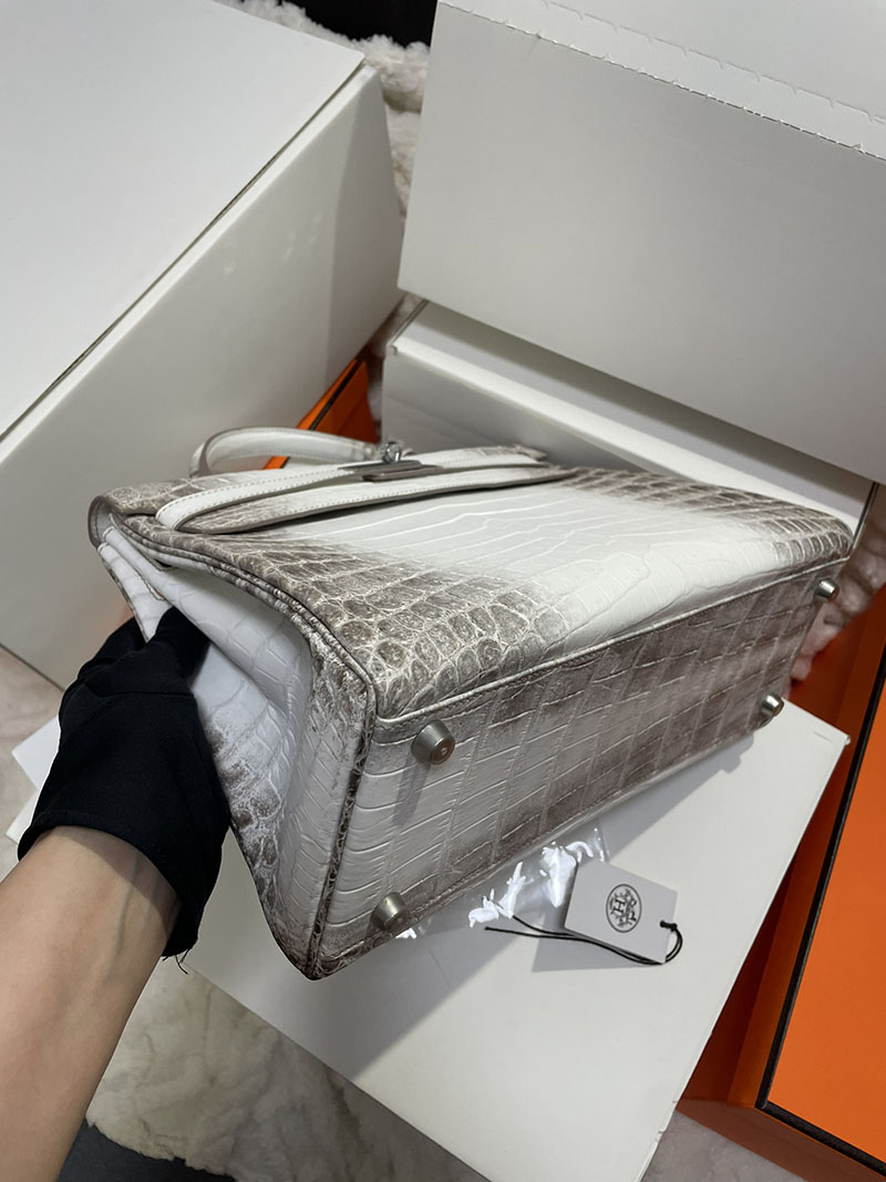 エルメス ケリー32 内縫い ヒマラヤ クロコダイル ニロティカスマット シルバー金具 2513526 ケリー ヒマラヤ 定価 - 画像 (8)