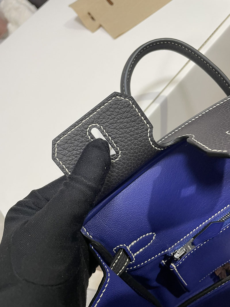 エルメス バーキン25 パーソナル グリミスティ/ブルーエレクトリック トゴ シルバー金具 2513528 エルメス 2024年 新色 - 画像 (3)