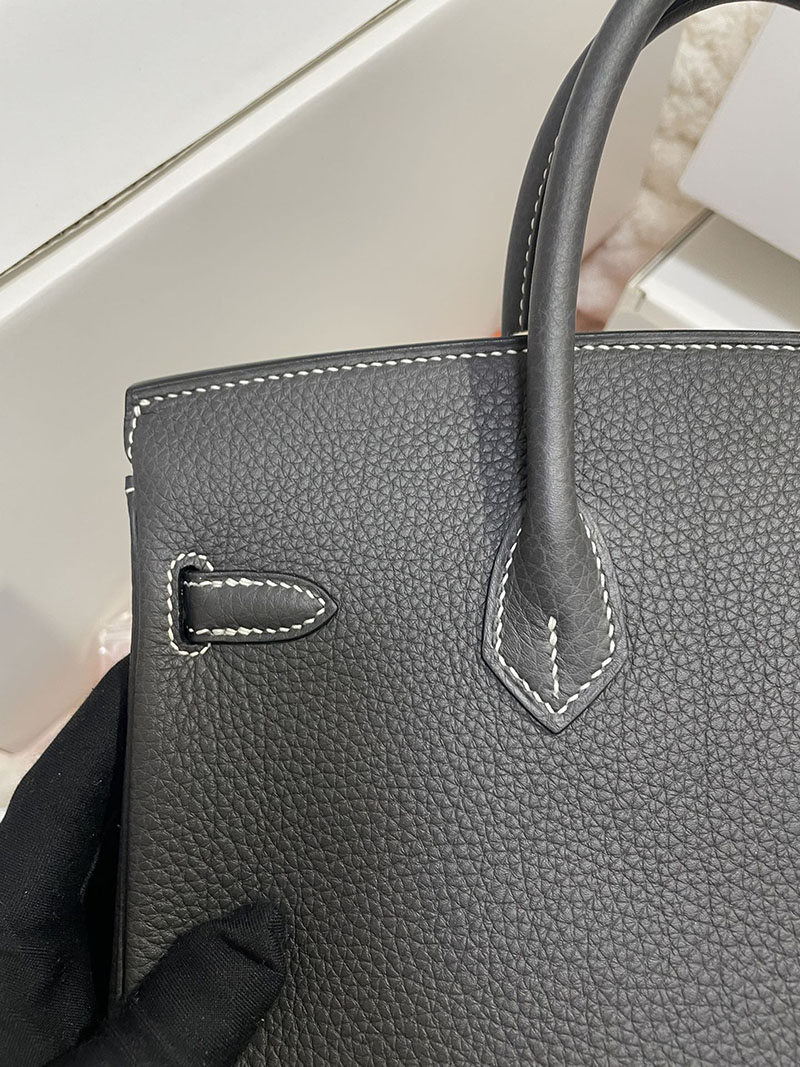 エルメス バーキン25 パーソナル グリミスティ/ブルーエレクトリック トゴ シルバー金具 2513528 エルメス 2024年 新色 - 画像 (8)