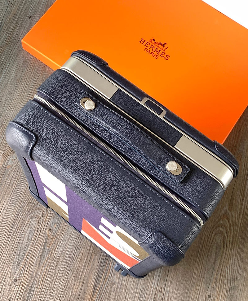 エルメス HERMES スーツケース キャリーバッグ 旅行バッグ ブルーニュイ トゴ シルバー金具 2513529 エルメス 旅行バッグ メンズ - 画像 (4)