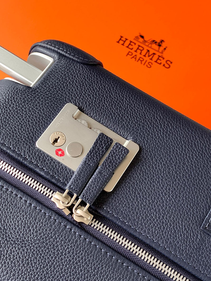 エルメス HERMES スーツケース キャリーバッグ 旅行バッグ ブルーニュイ トゴ シルバー金具 2513529 エルメス 旅行バッグ メンズ - 画像 (3)
