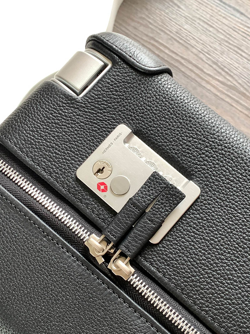 エルメス HERMES スーツケース キャリーバッグ 旅行バッグ 黒 ブラック トゴ シルバー金具 2513530 エルメス 旅行バッグ メンズ - 画像 (7)