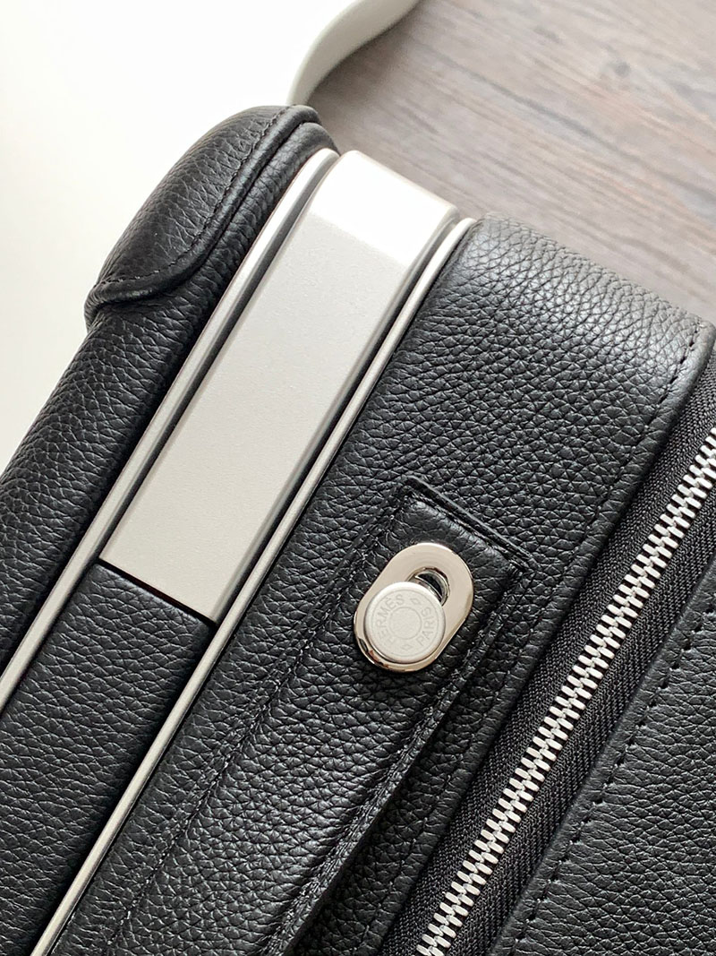 エルメス HERMES スーツケース キャリーバッグ 旅行バッグ 黒 ブラック トゴ シルバー金具 2513530 エルメス 旅行バッグ メンズ - 画像 (5)