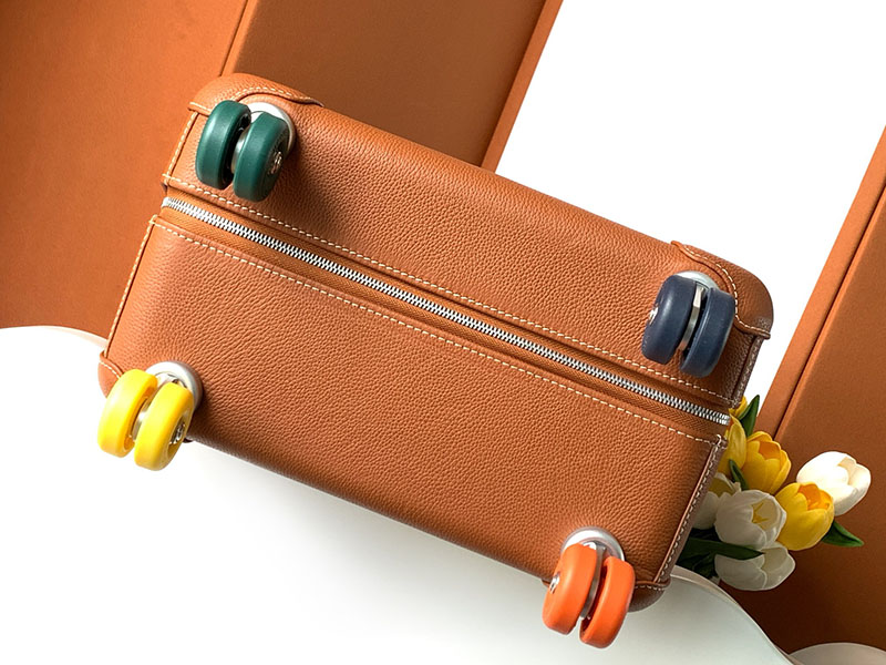 エルメス HERMES スーツケース キャリーバッグ 旅行バッグ ゴールド トゴ シルバー金具 2513531 エルメス 旅行バッグ メンズ - 画像 (7)