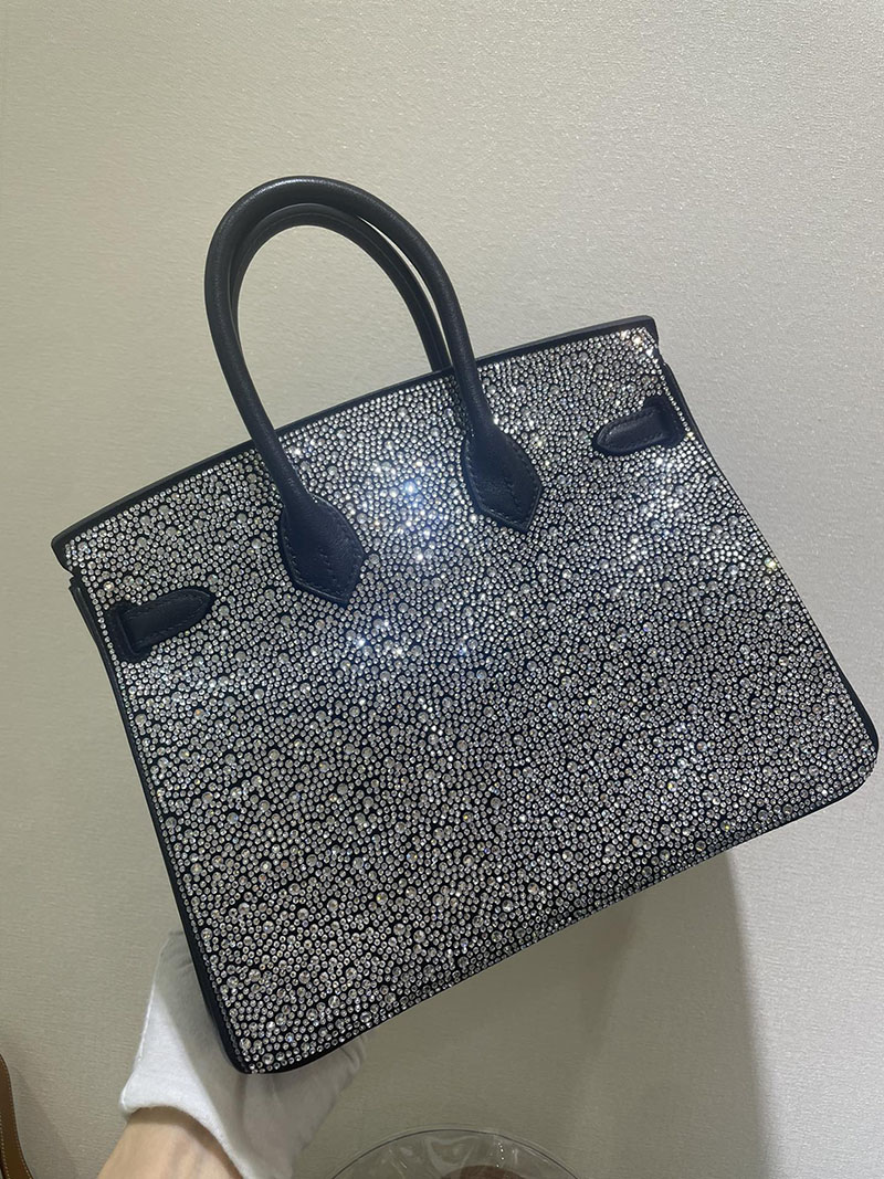 エルメス HERMES バーキン25 黒 ブラック ボックスカーフ/水晶 シルバー金具 2513540 バーキン 値段 新品 - 画像 (6)