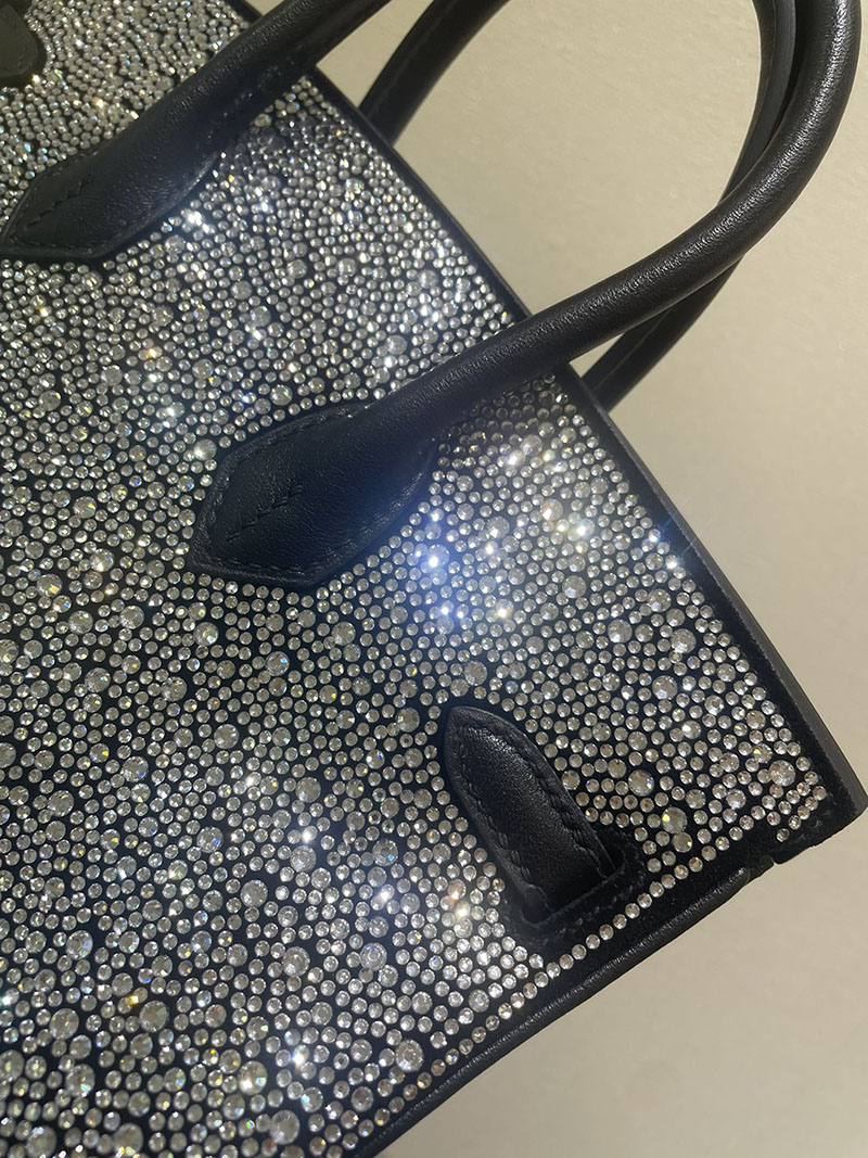 エルメス HERMES バーキン25 黒 ブラック ボックスカーフ/水晶 シルバー金具 2513540 バーキン 値段 新品 - 画像 (5)