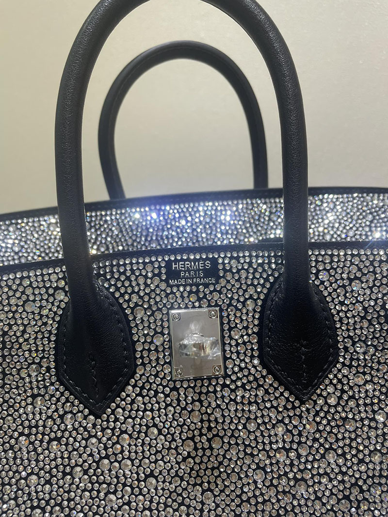 エルメス HERMES バーキン25 黒 ブラック ボックスカーフ/水晶 シルバー金具 2513540 バーキン 値段 新品 - 画像 (2)