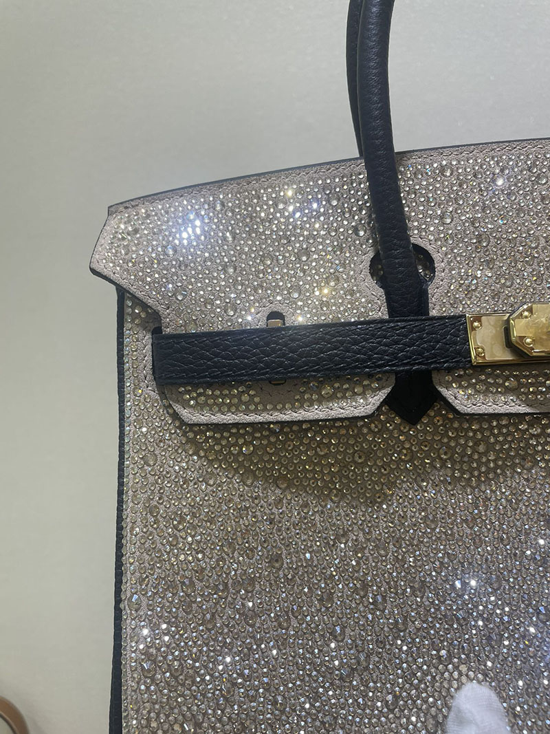 エルメス HERMES バーキン25 黒 ブラック トゴ/水晶 ゴールド金具 2513541 バーキン 値段 新品 - 画像 (8)