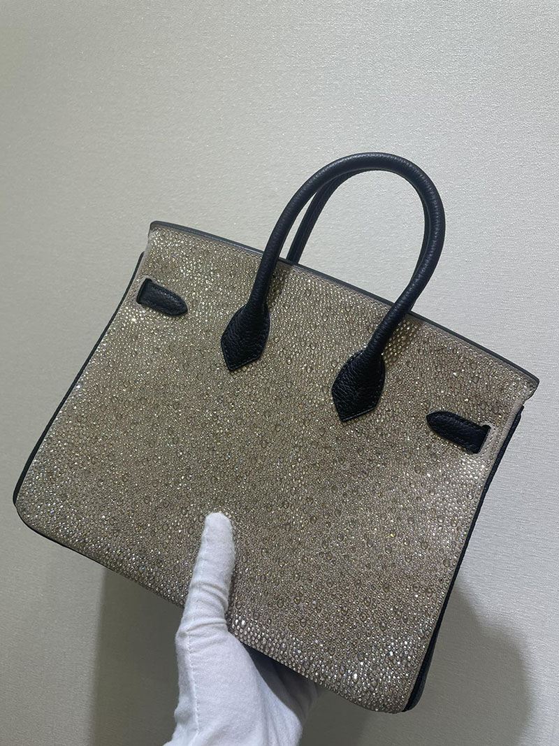 エルメス HERMES バーキン25 黒 ブラック トゴ/水晶 ゴールド金具 2513541 バーキン 値段 新品 - 画像 (6)