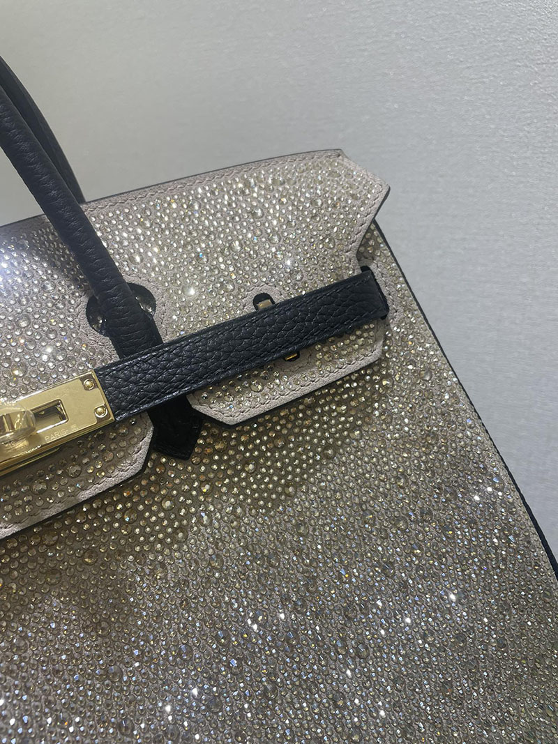 エルメス HERMES バーキン25 黒 ブラック トゴ/水晶 ゴールド金具 2513541 バーキン 値段 新品 - 画像 (5)