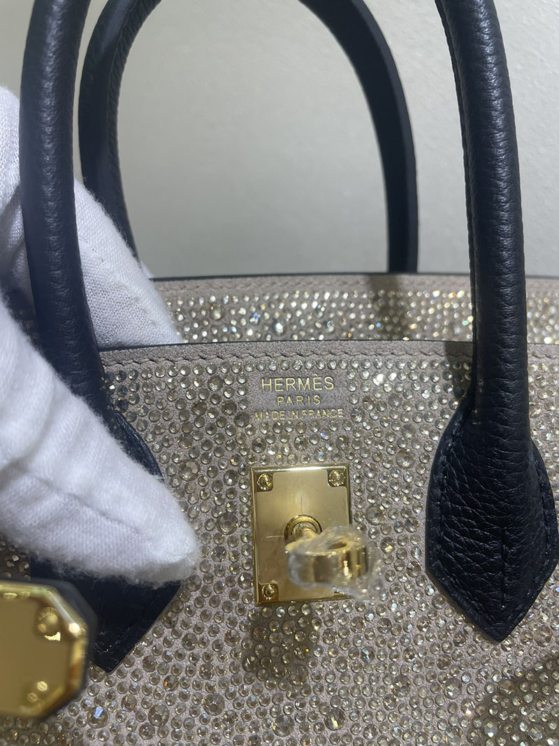 エルメス HERMES バーキン25 黒 ブラック トゴ/水晶 ゴールド金具 2513541 バーキン 値段 新品 - 画像 (4)