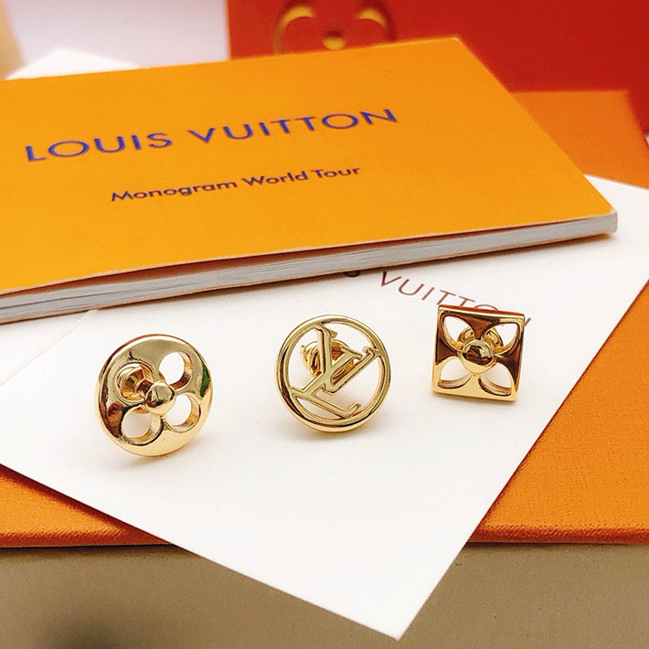 Louis Vuitton ルイヴィトン ピアス・クレイジー イン ロック ゴールド M00395 ルイヴィトン ピアス 3個セット - 画像 (2)