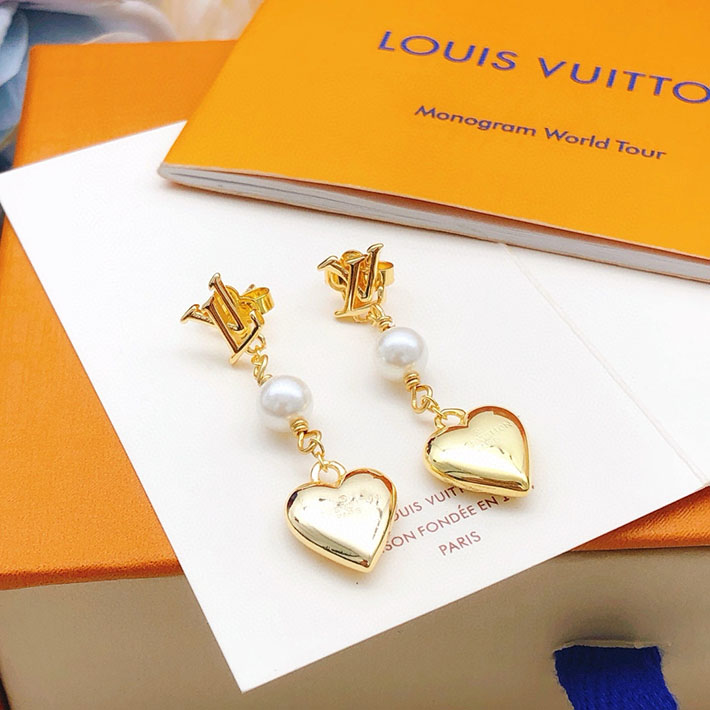 Louis Vuitton ルイヴィトン ピアス・パンダント LV ハート ゴールド M01011 ヴィトン ピアス 芸能人 - 画像 (5)