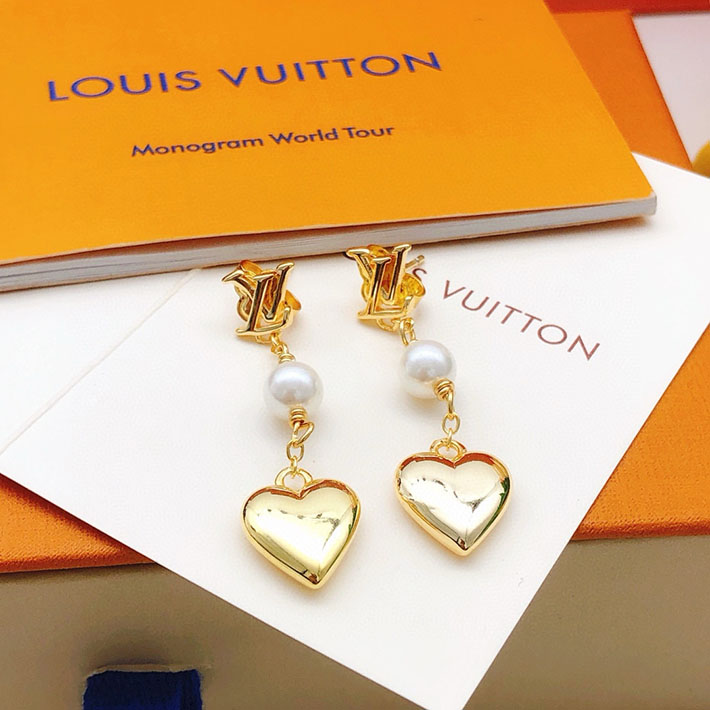 Louis Vuitton ルイヴィトン ピアス・パンダント LV ハート ゴールド M01011 ヴィトン ピアス 芸能人 - 画像 (4)