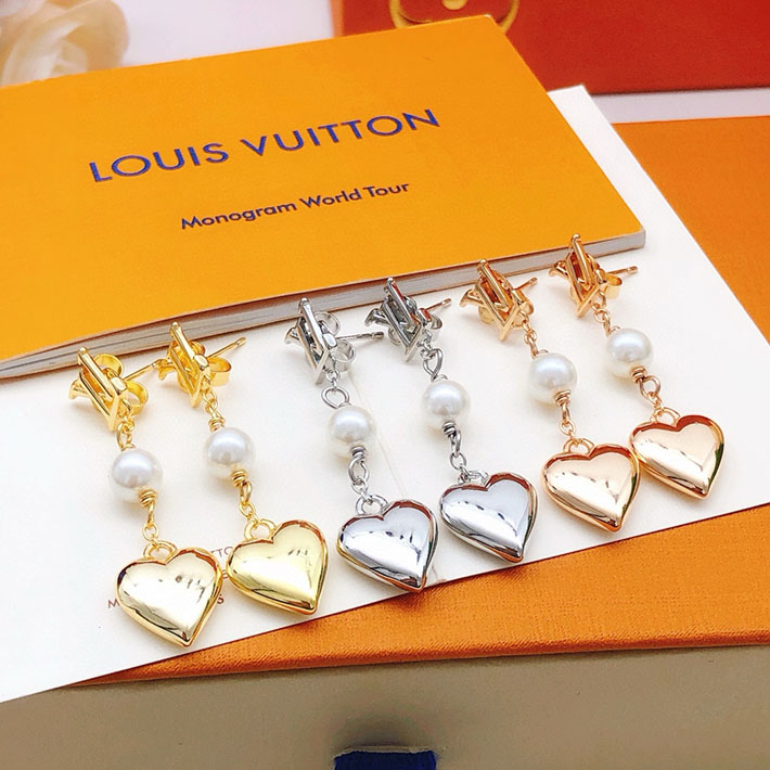 Louis Vuitton ルイヴィトン ピアス・パンダント LV ハート ゴールド M01011 ヴィトン ピアス 芸能人 - 画像 (2)