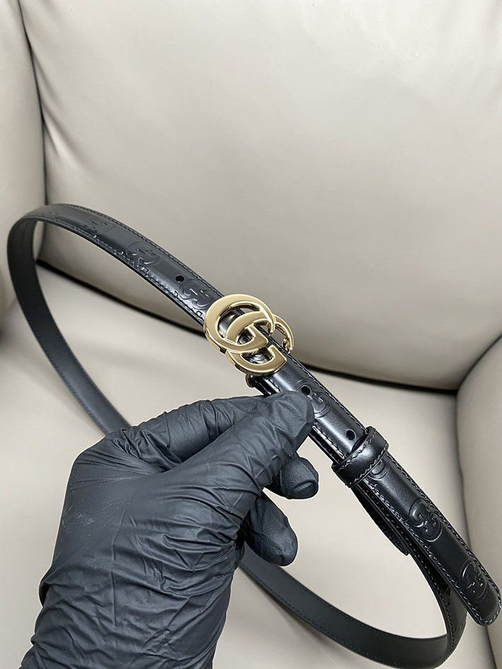 グッチ ベルト レディース 2025年新作 GUCCI グッチ ベルト レディース アウトレット 2515794 ブラック 本革 ゴールド金具 - 画像 (7)