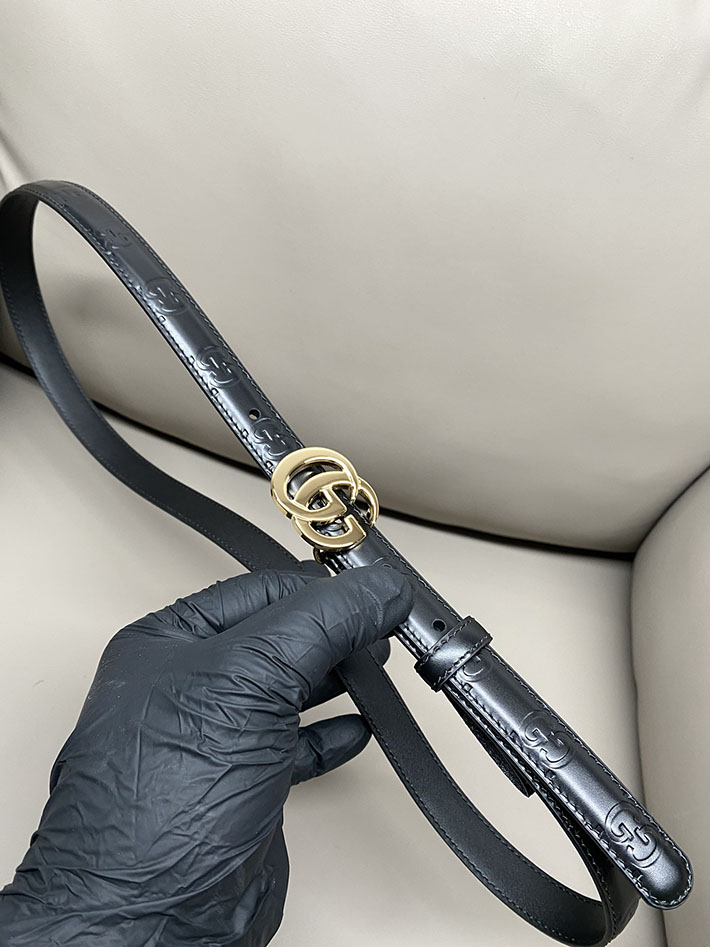 グッチ ベルト レディース 2025年新作 GUCCI グッチ ベルト レディース アウトレット 2515794 ブラック 本革 ゴールド金具 - 画像 (6)