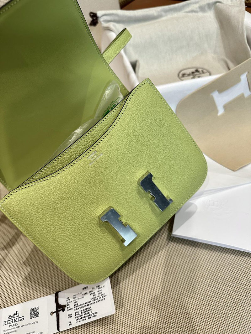 エルメス HERMES コンスタンス3 ミニ ジョーヌブルジョン シェブルミゾル シルバー金具 2412869 旅行 ショルダーバッグ レディース 軽い - 画像 (8)